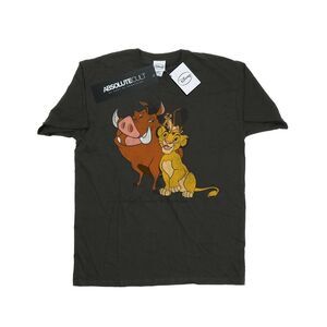 The Lion King Mens Classic Simba Timon & Pumba Heather T-Shirt / Light Graphite